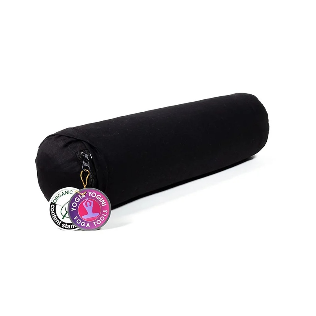 [8719497618392] Mini bolster / traversin noir coton BIO (OCS) | 40x12cm; ±920g
