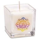 Bougie cire de colza écologique parfumée Om  ±260 g; 6x6x6 cm