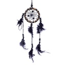 Capteur de rêves noir avec des plumes S