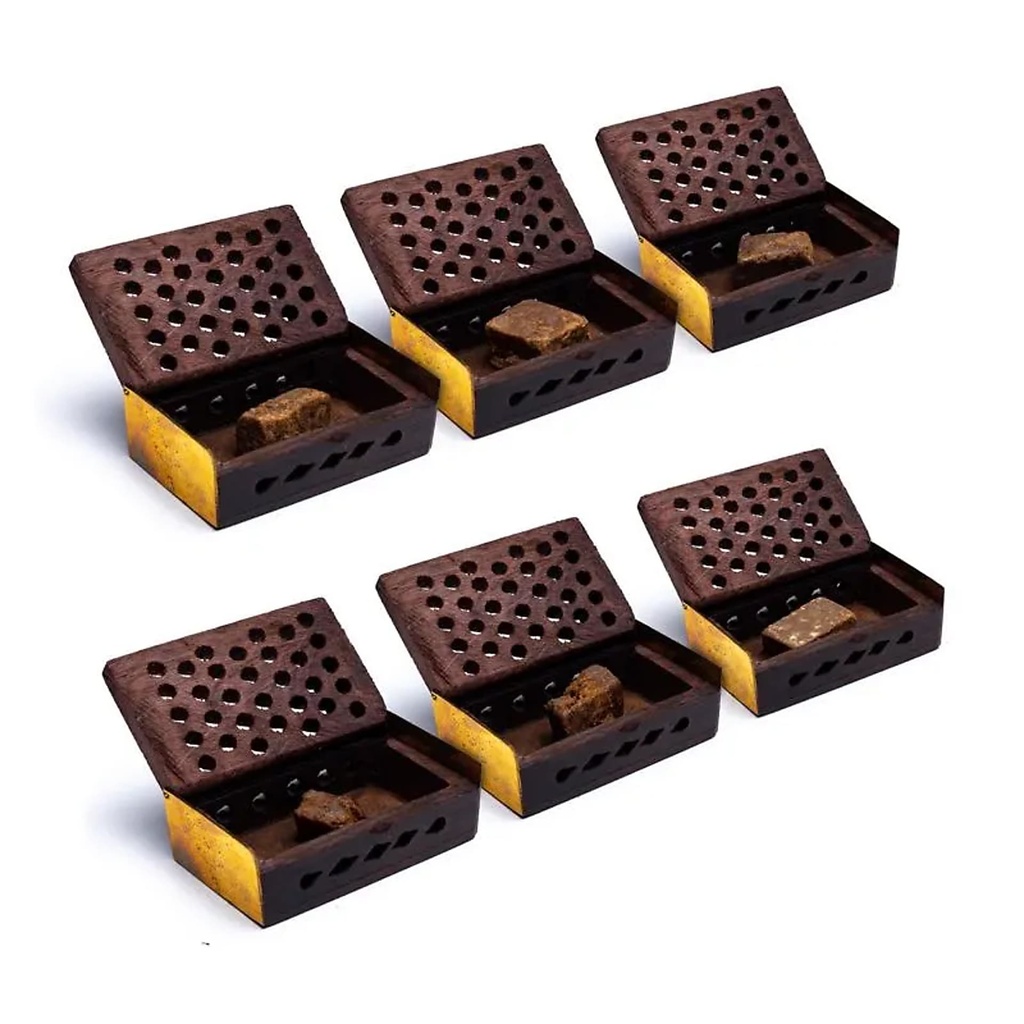 Encens Résine + diffuseur en bois  collection 3X6 | 6x4 cm