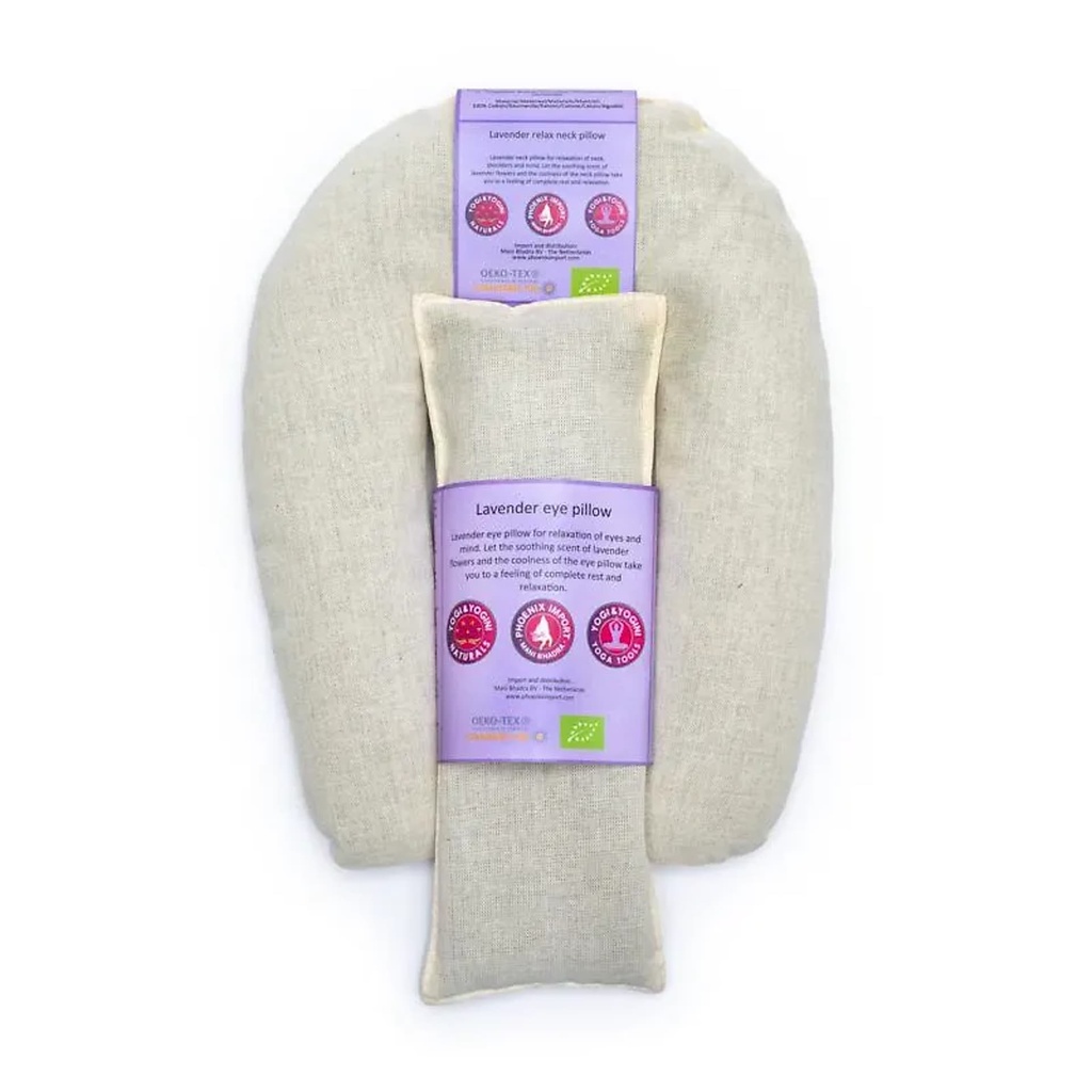 Coussins  yeux & cou Lavande Bio Naturel | | ±25x20x3cm; ±580g