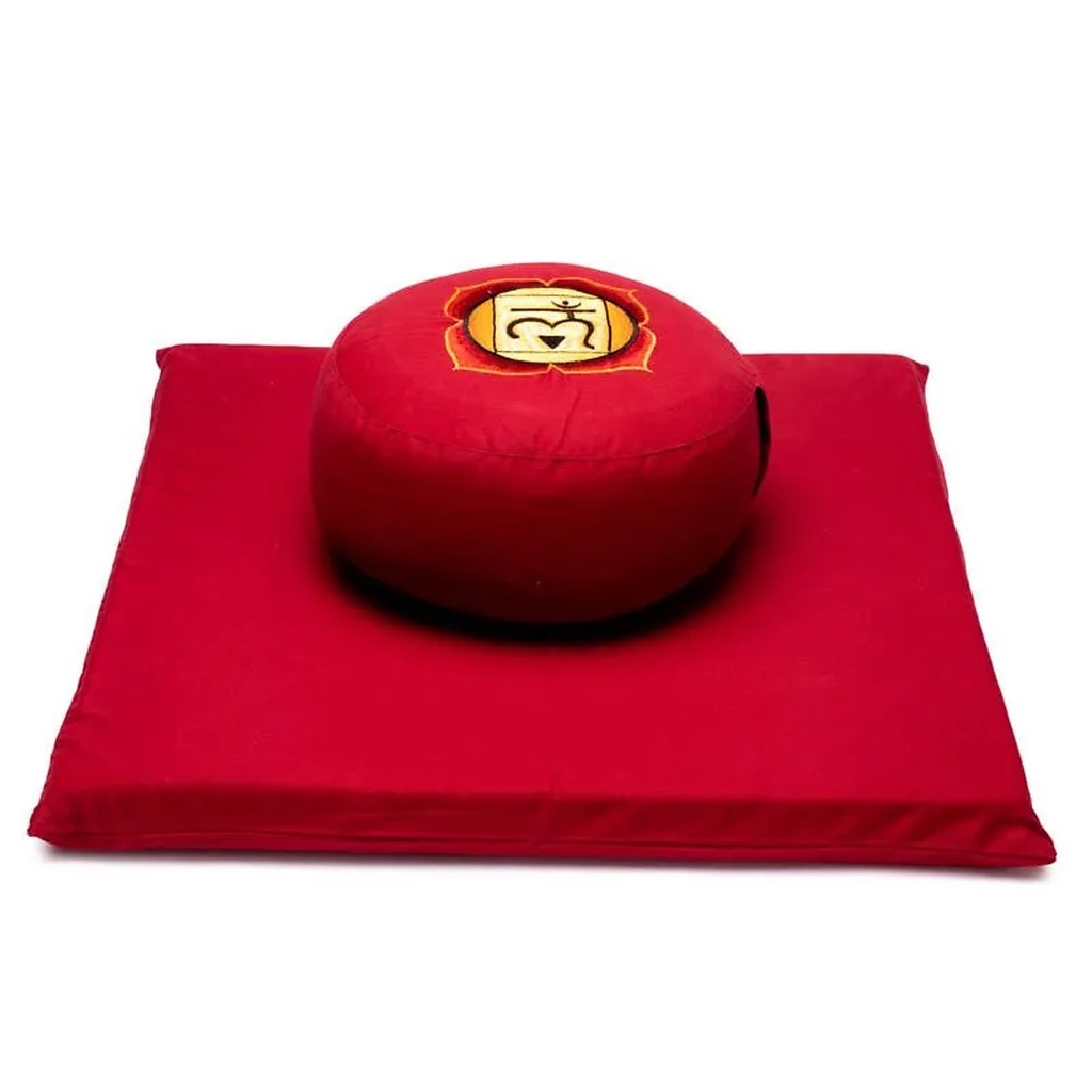 [8720088290729] SET de méditation 1er Chakra rouge | 65x65x5 cm