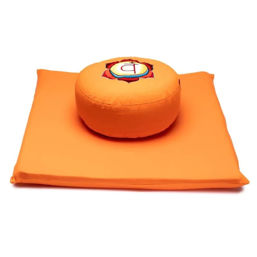 [8720088290736] SET de méditation 2è Chakra orange | 65x65x5 cm