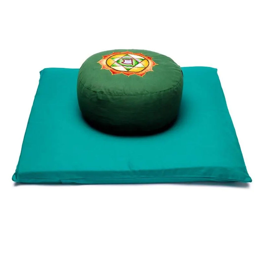 [8720088290750] SET de méditation 4è Chakra vert | 65x65x5 cm