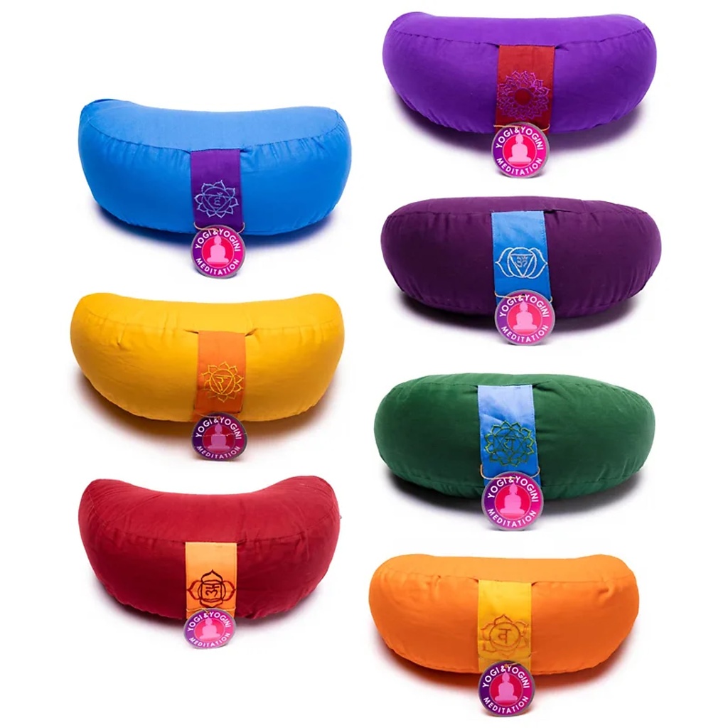 [8720088290804] Coussins méditation 1/2 lune SET de 7 | ±1008 g; 33x13 cm