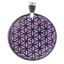 Pendentif Fleur de Vie violet | 3.8 cm