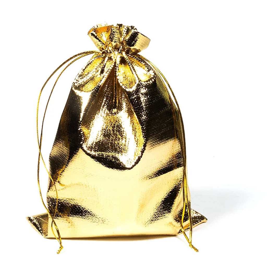 Petit sac cadeau couleur d'or | 15x20cm