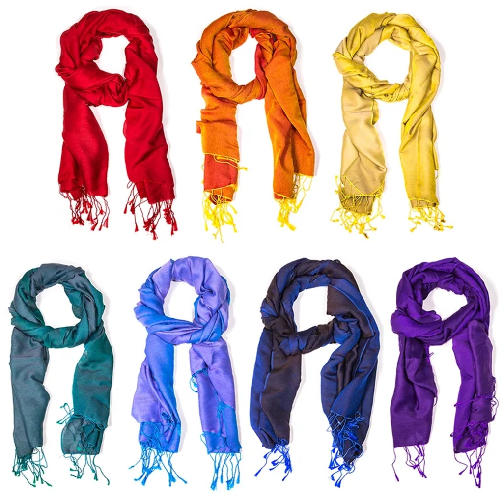SET de 7 écharpes de chakra -- 70x200 cm