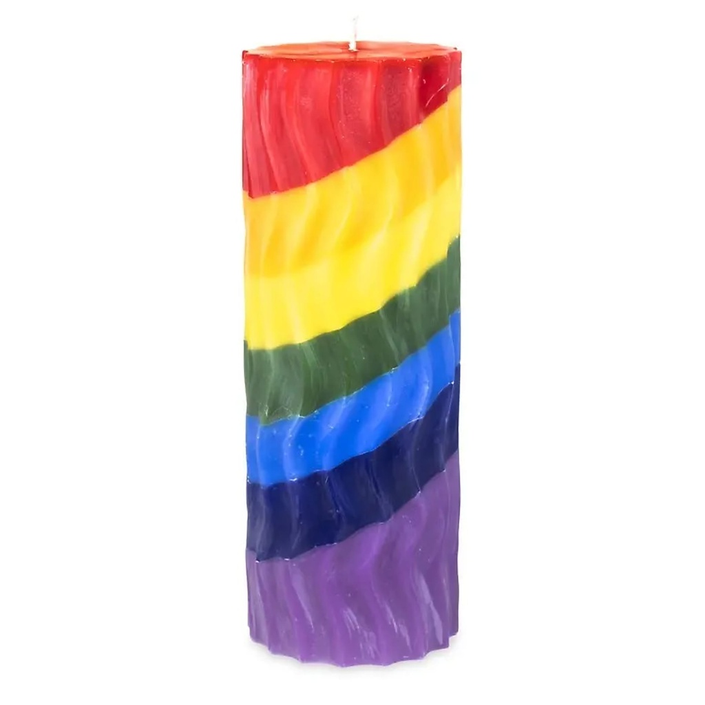Bougie parfumée vagues arc-en-ciel | 7.3x7.3x.21.5cm