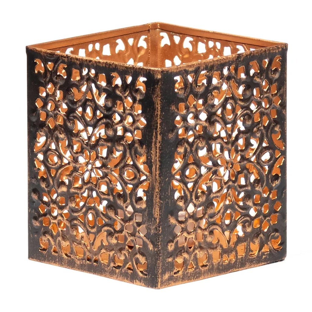 [8720088293058] Eclairage d'ambiance équitable carré Fleur | 10x8x8.5cm