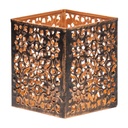 Eclairage d'ambiance équitable carré Fleur | 10x8x8.5cm