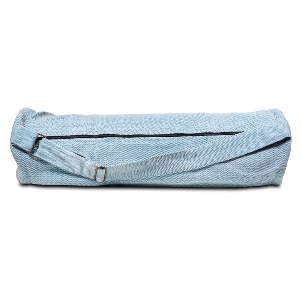 Sac de yoga en coton turquoise | 65x19cm