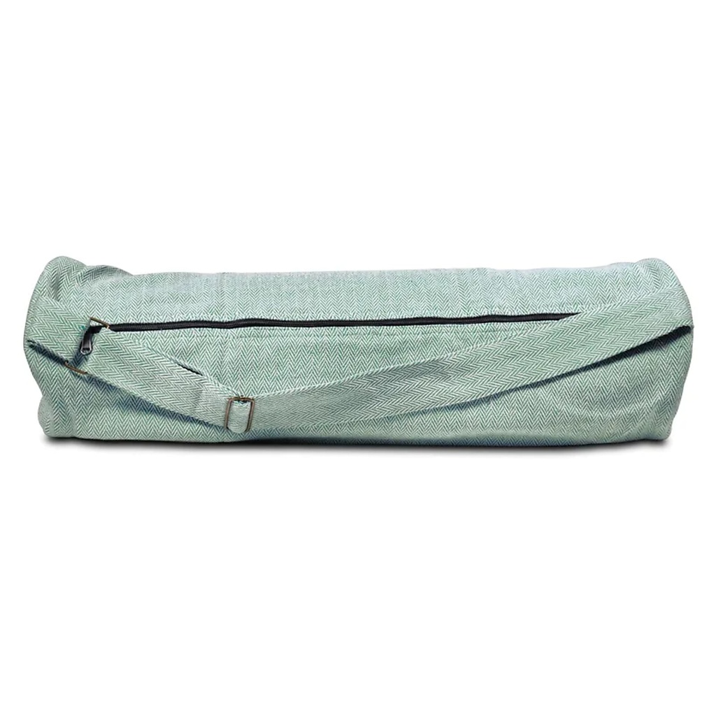 Sac de yoga en coton vert | 65x19cm