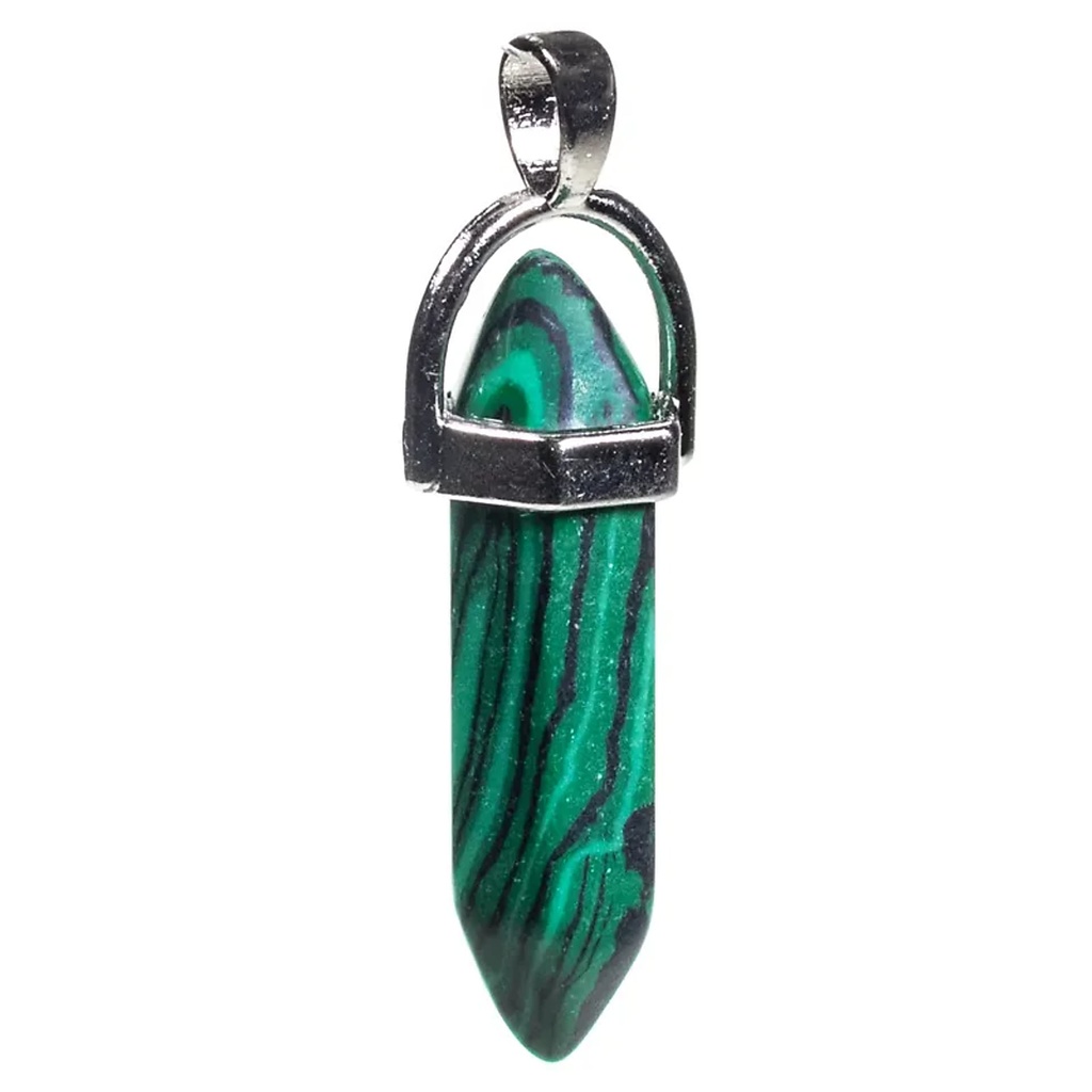 Pendentif aspect malachite synthétique | 4cm