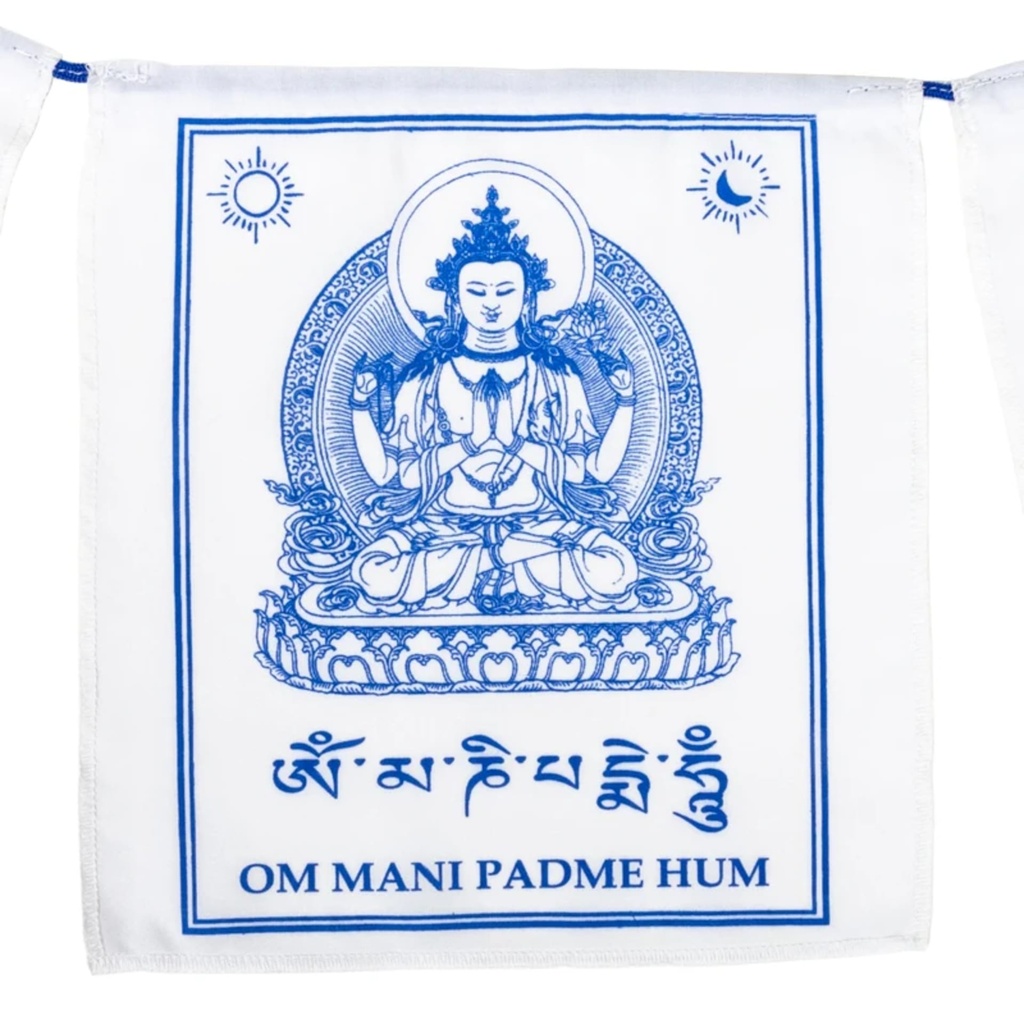 Drapeaux de prière tibétains Chenrezig -- 20x22x200cm