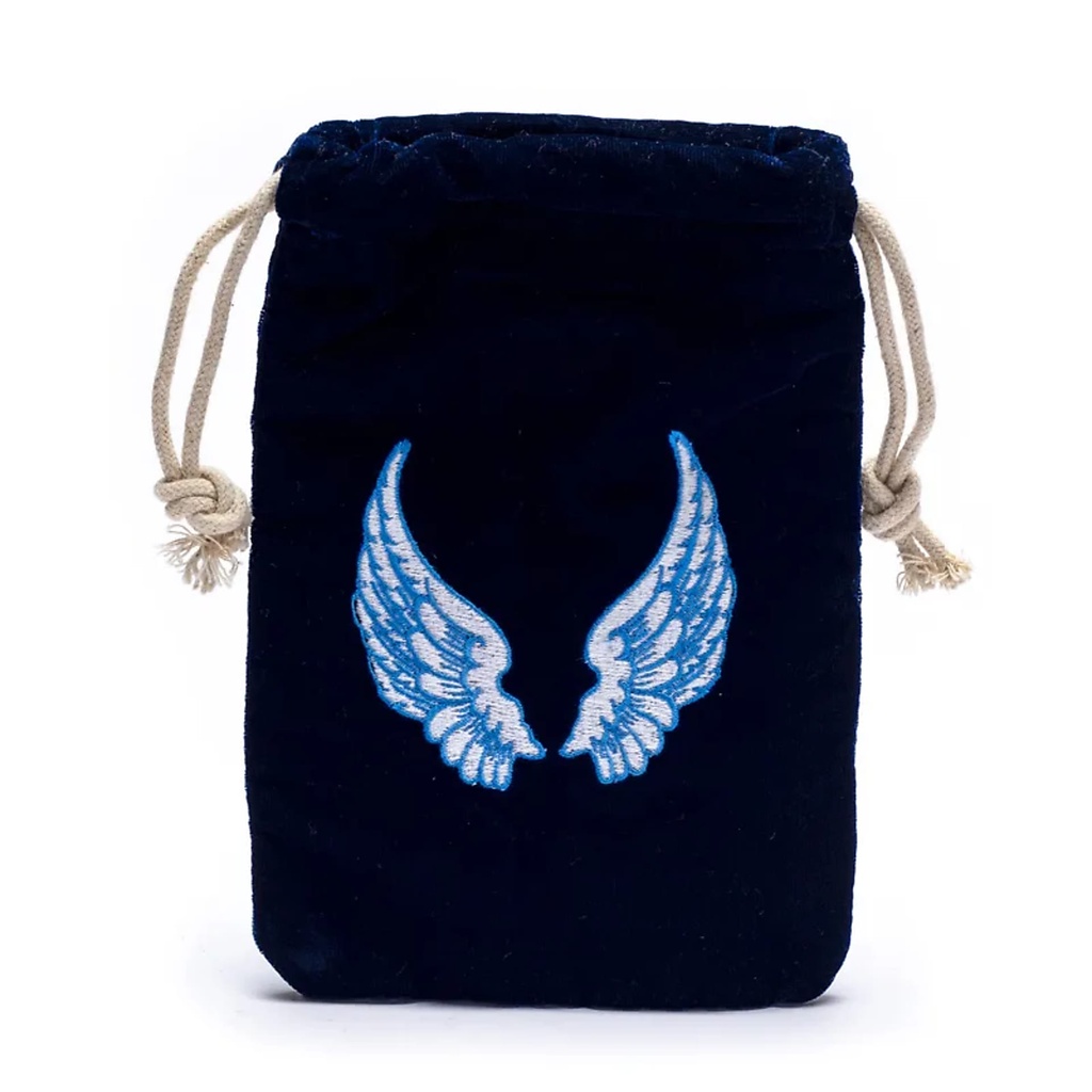 Pochette de velours avec des ailes dánge | 19x13 cm