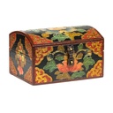 Coffret à trésor tibétain avec lotus | 18x14x11cm