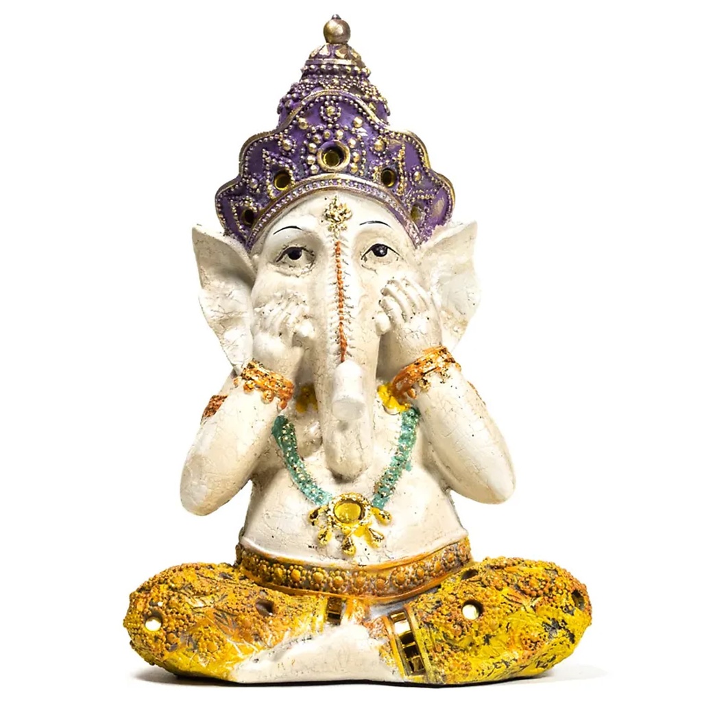 Statue de Ganesh Ne parle pas mal | 15x10x21 cm