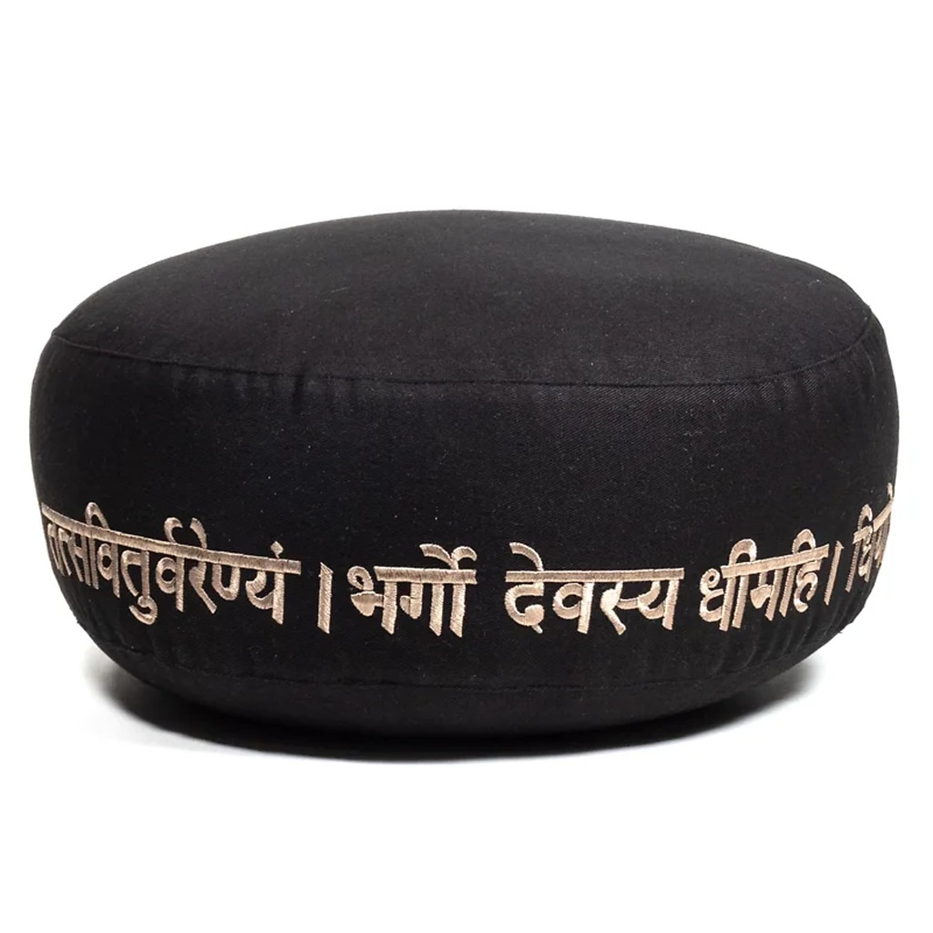 Coussin de méditation Gayatri mantra coton BIO (OCS) | 33x17 cm; ±2300 g