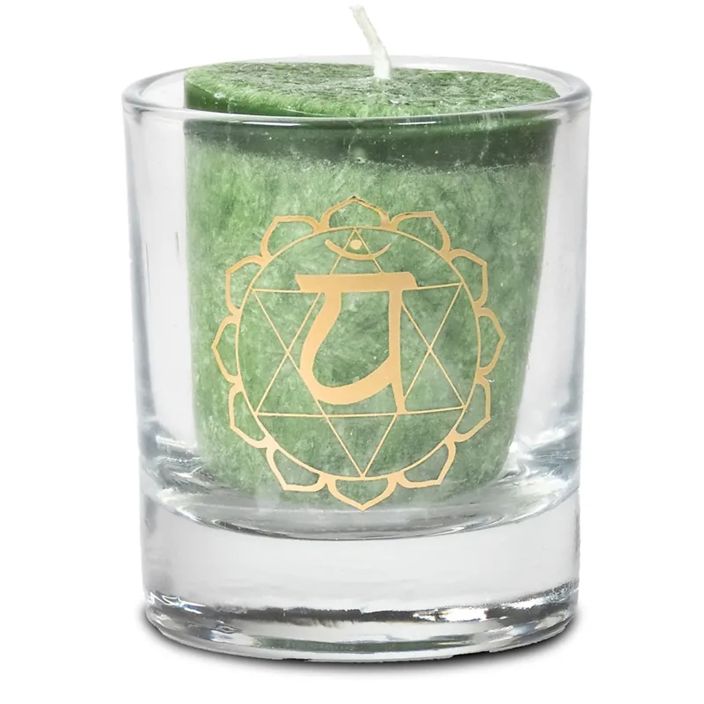 Bougie votive parfumée 4ème chakra en coffret cadeau | 660g