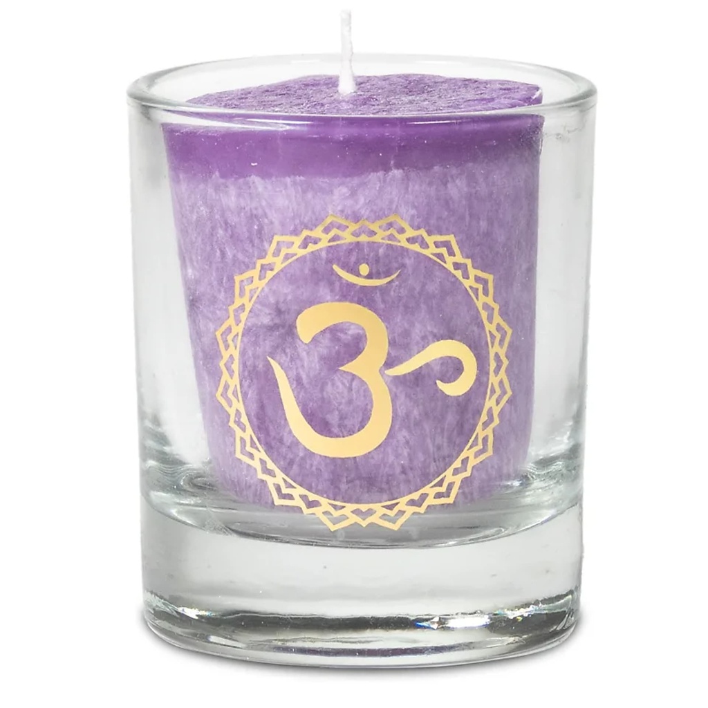 Bougie votive parfumée 7ème chakra en coffret cadeau | 660g