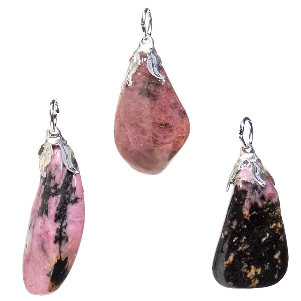 Pendentif pierre gemme Rhodonite | ±1.5-3cm