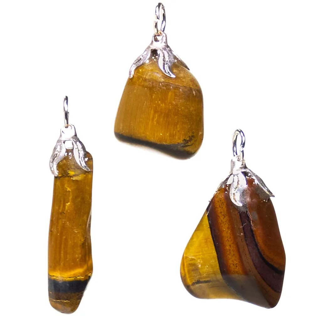 Pendentif pierre gemme Oeil du Tigre | ±1.5-3cm