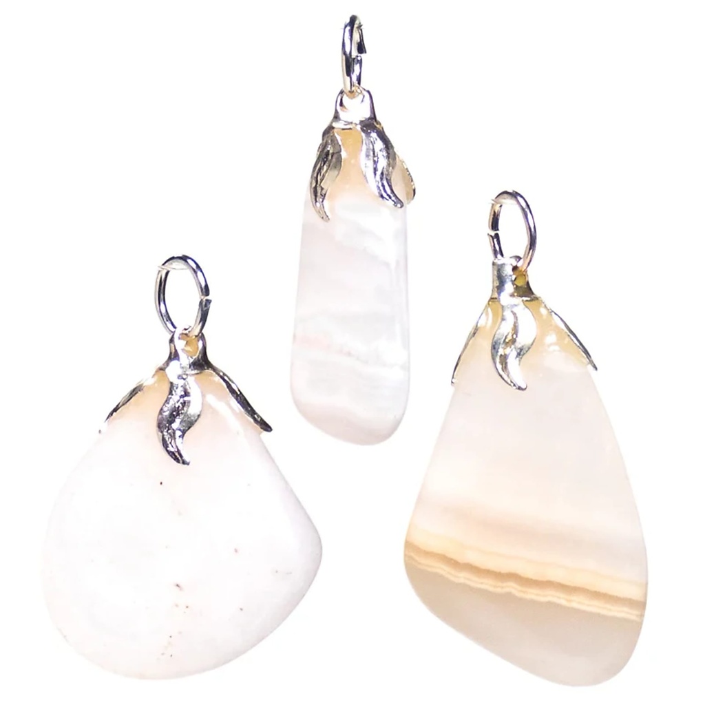 Pendentif pierre gemme Calcaire Mangano |±1.5-3cm