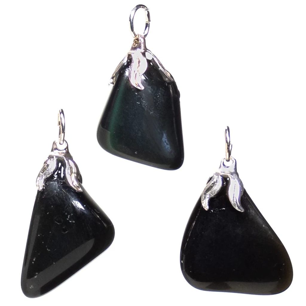 Pendentif en pierres gemme Obsidienne arc-en-ciel | ±1.5-3cm