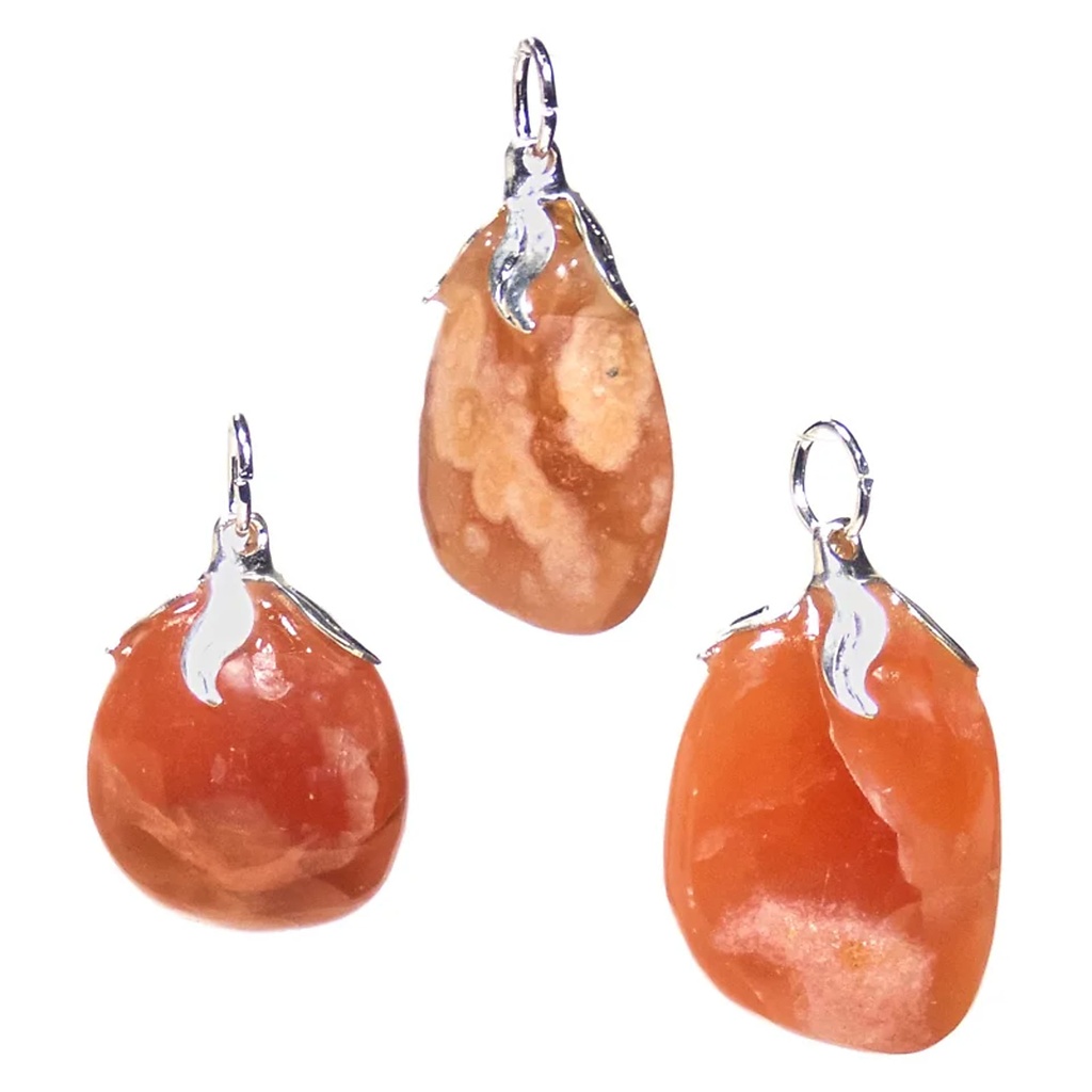 Pendentif pierre gemme Rhodochrosite | ±1.5-3cm
