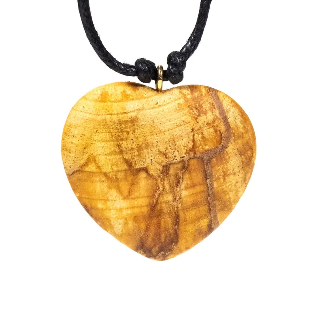 Collier coeur Palo Santo | 4 cm