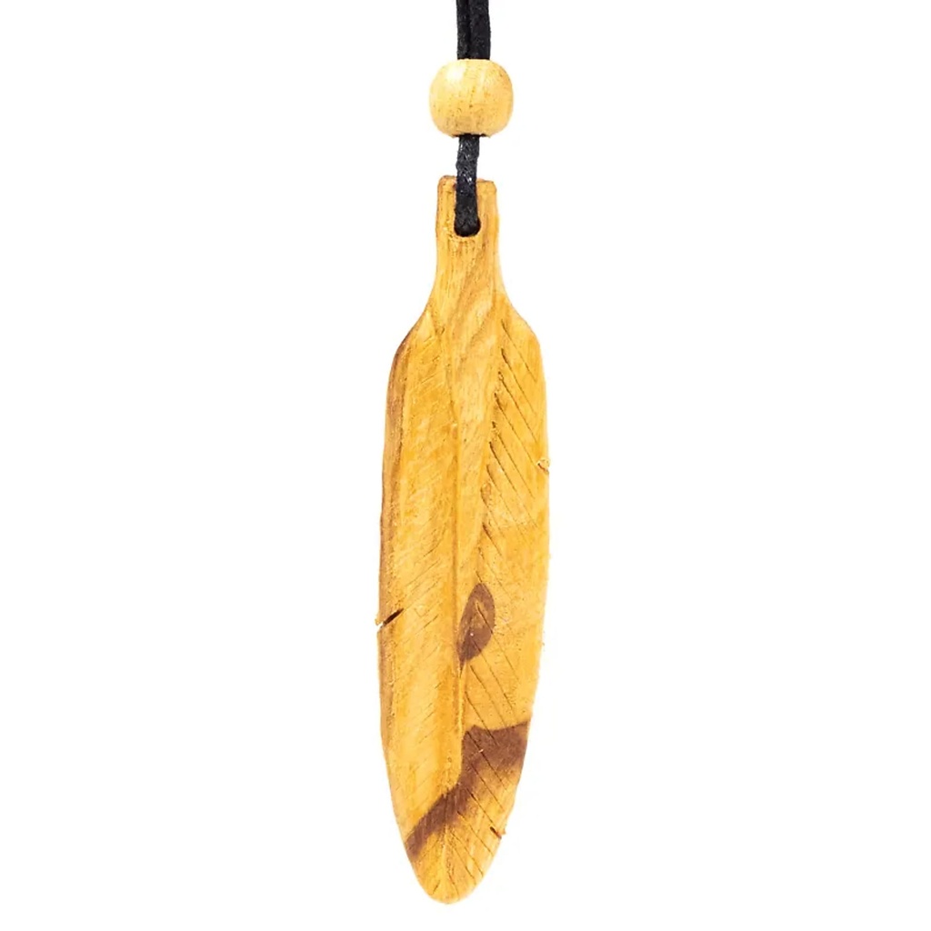 Collier de plumes Palo Santo grand | 9 cm