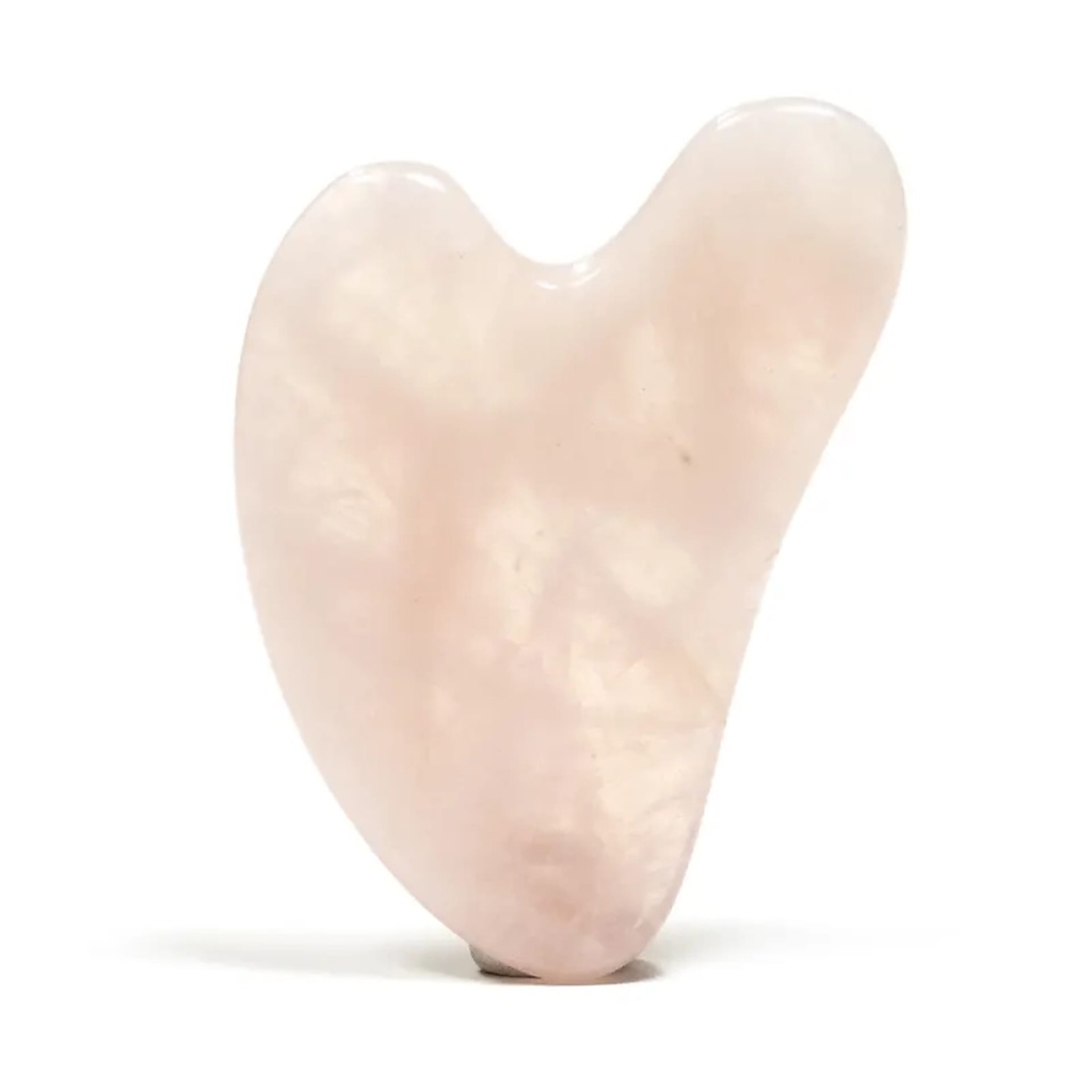 Pierre de massage gua sha en quartz rose | 45 g; 8 cm