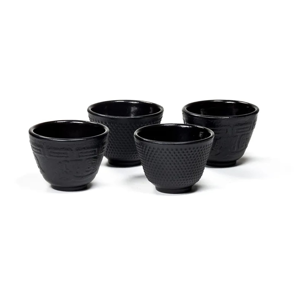 Set de 4 tasses à thé émaillées de style japonais | 65 ml; 5x6.5cm