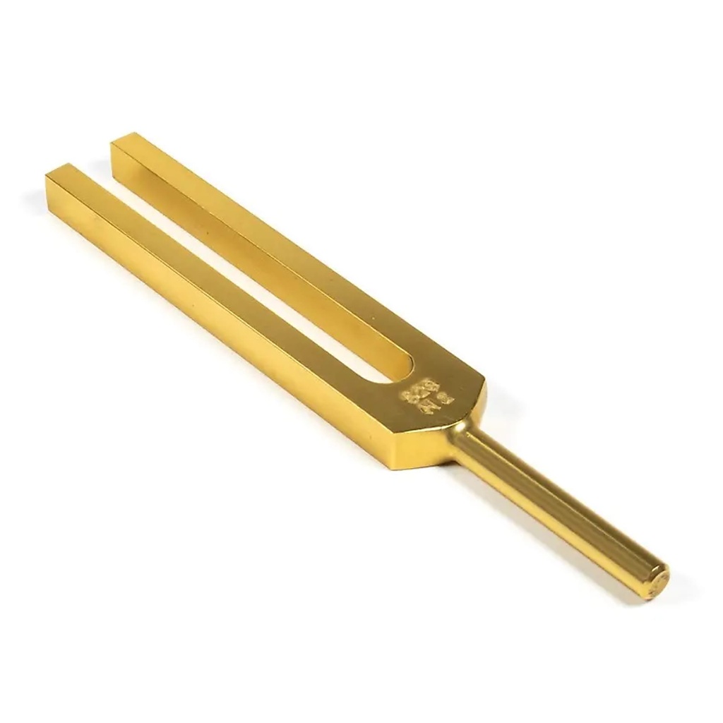 Diapason Mi 528 Hz ADN réparation couleur or | 7.6 cm