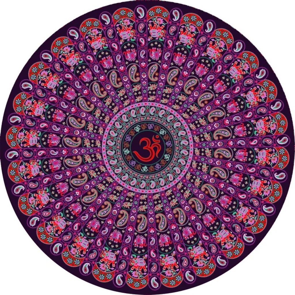 Serviette de plage om mandala -- 150cm; 400-450g