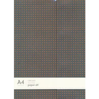 Paper-Oh - Gris sur Orange - A4 - Non ligné