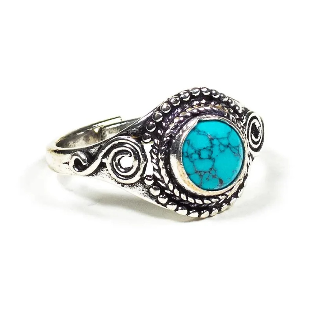 [8720088296561] Bague avec turquoise | 1cm