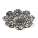 Brûleur d'encens signes auspicieux couleur d'argent | 94 g;12 cm