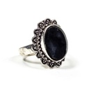 Bague avec tourmaline noire | 2cm