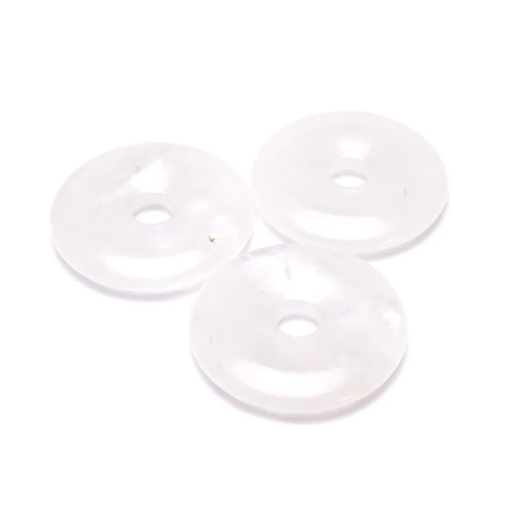 Donut cristal de roche sans cordon | 5,0 cm