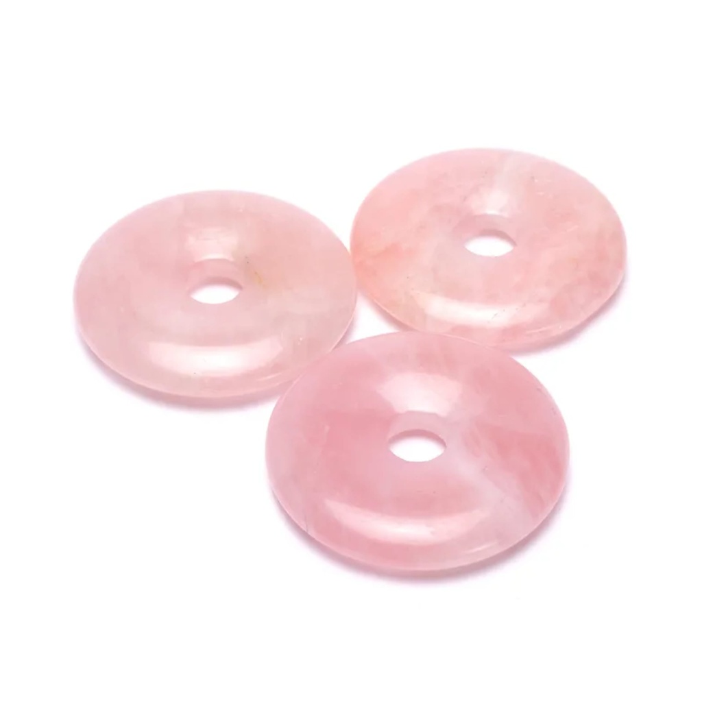 Donut quartz rose sans cordon | 5,0 cm
