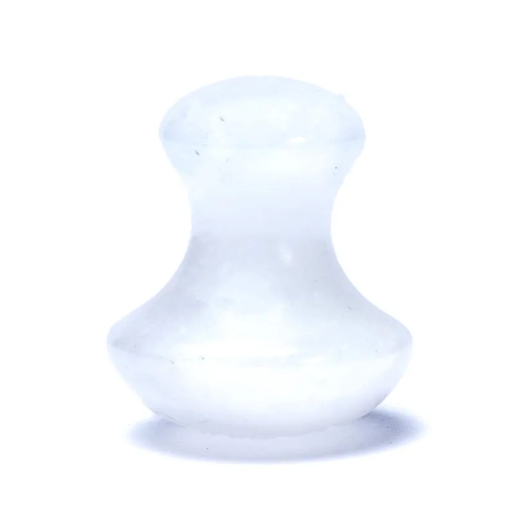 Pierre de massage forme champignon Cristal roche | 4x3.5 cm