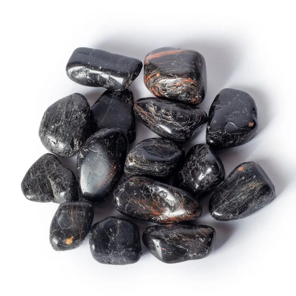 Pierres polie tourmaline noire de qualité B | 5x8cm; 500g