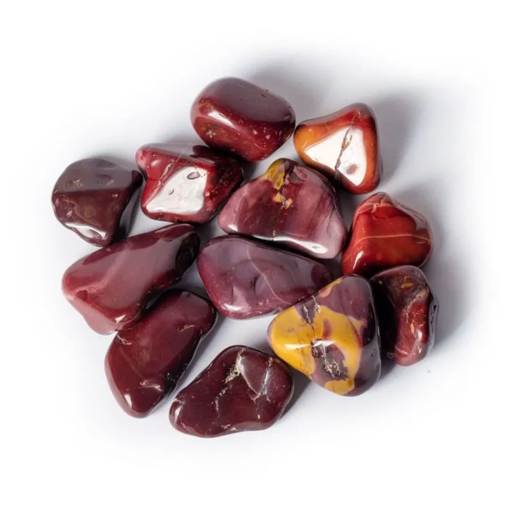 Jaspe Mookaite pierres polies de qualité A -- 3x4cm; 500g