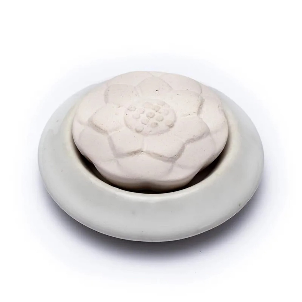 Diffuseur en pierre aromatique lotus blanche | 7.5cm