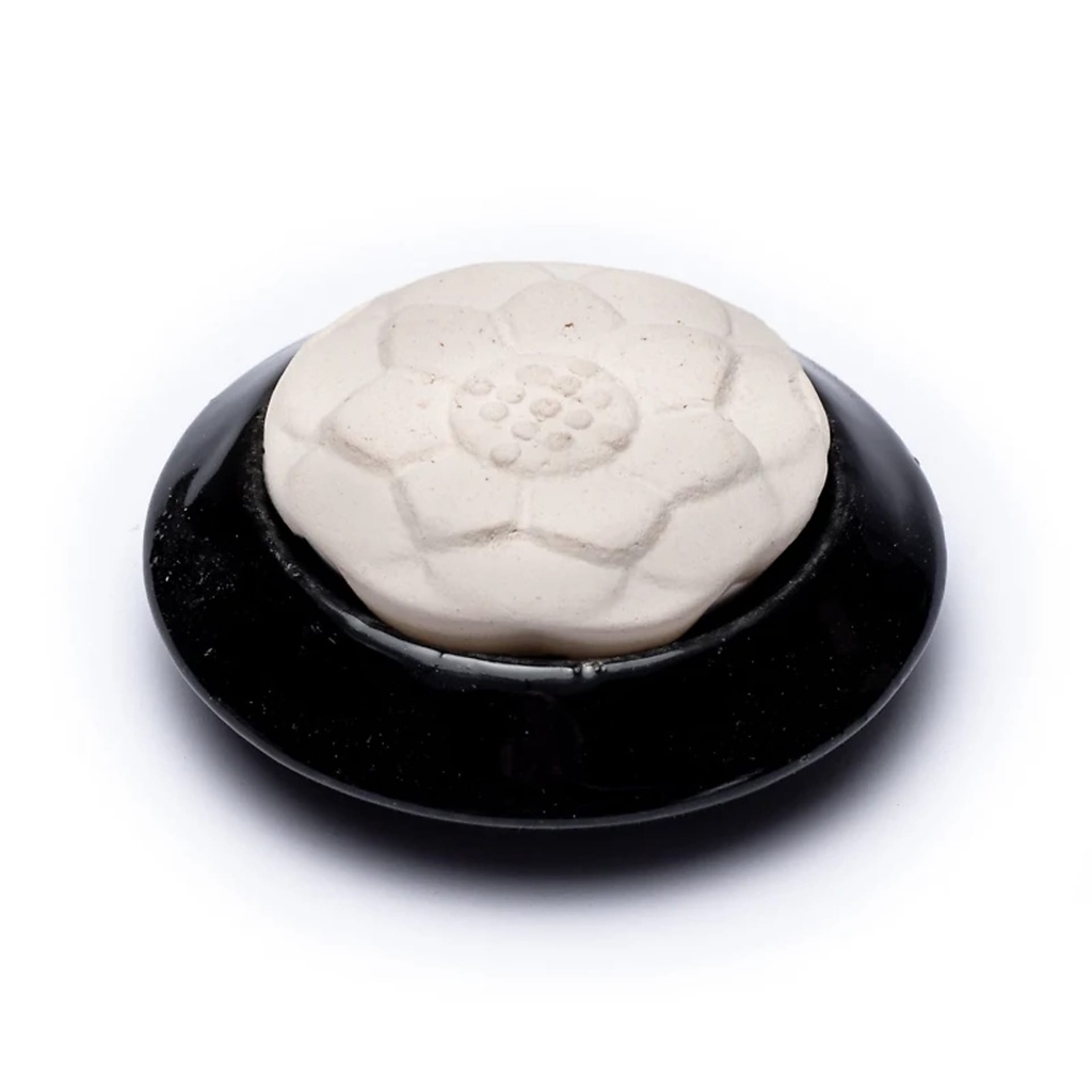 Diffuseur en pierre aromatique lotus noire | 7.5cm