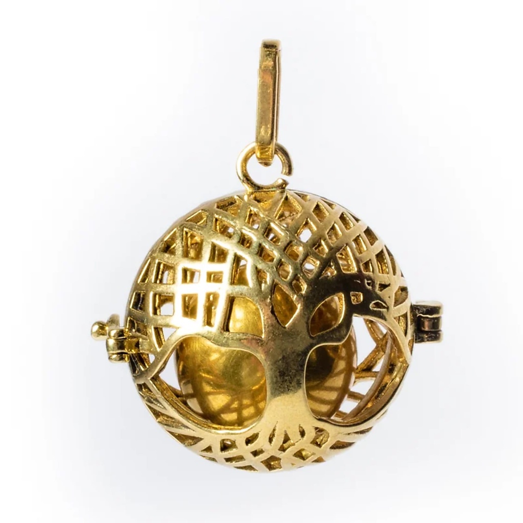 [8720088297858] Pendentif grossesse Arbre de vie boule harmonie couleur or|2.5 cm