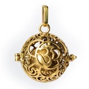 Pendentif grossesse OM boule harmonie couleur or | 2.5 cm