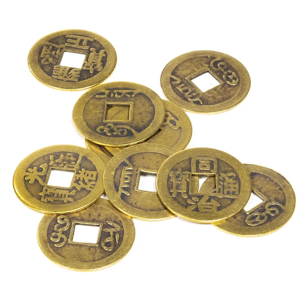 Pièces chinoises Porte-bonheur set de 10 | 2.3 cm